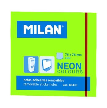 Samolepic bloek neon 76 x 76mm Milan zelen