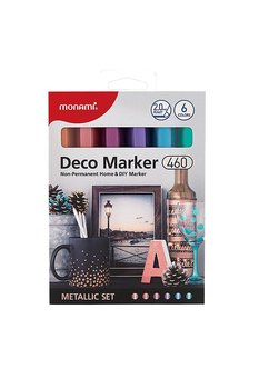Popisovae Monami Deco Marker 460 METALIC set, hrot 2 mm