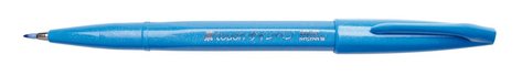 Popisova Pentel touch SES15-S svtle modr, Brush Sign Pen