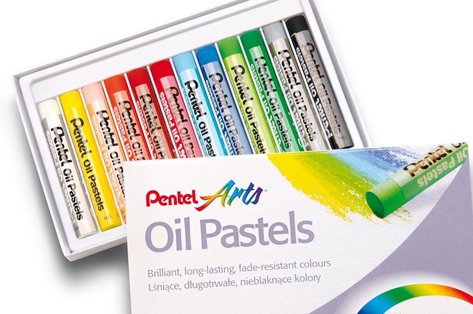 Pentel olejov pastely v sad 12 odstn, Pentel PHN4-12