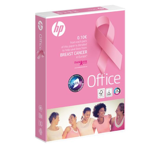 Papr 80g A4 HP Office Pink 500ls ECF, blost 153CIE