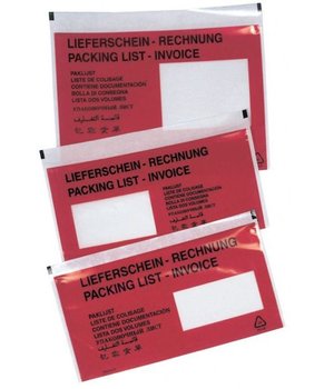 Obálky nalepovací na balíky Červené