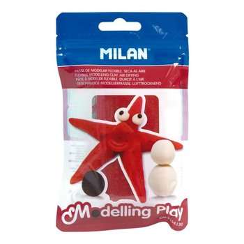 Modelovac set MILAN Air-dry Modelling Play clay 100 g, erven