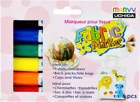 Sada popisova na textil Marvy Fabric Marker M560-6A