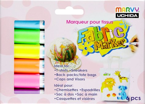 Sada popisova na textil Marvy Fabric Marker M560-6C