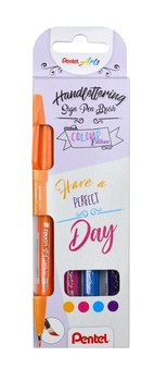 Popisovače štětečkové Pentel touch SES15-4COL Happy sada Brush Sign Pen