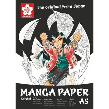 Manga skicák - lepený na krátké straně (250g/m2, 20 listů), A5