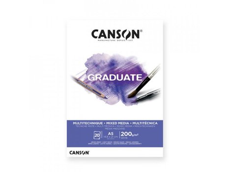 Canson Graduate Mix-Med skick lepen A5 20l LG 200g white