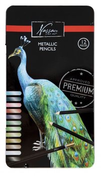 Pastelky metalické 12 odstínů v kovové krabičce