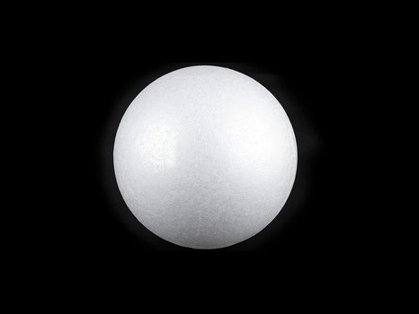 Koule průměr 7,5 cm polystyren bílé 10 ks