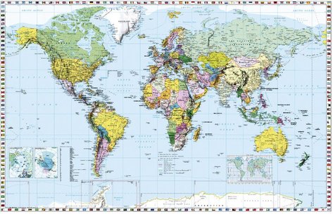 Nástěnná mapa Světa