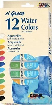 Akvarelové barvy KREUL  EL GRECO, 12 barev v tubách po 12ml