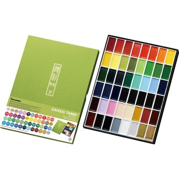 Akvarelové barvy Kuratake Gansai Tambi 48 odstínů