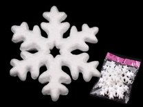 Sněhová vločka prům.10 cm polystyren bílá
