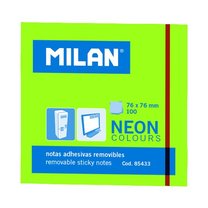 Samolepicí bloček neon 76 x 76mm Milan zelený