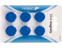 Magnety Perro, průměr 24 mm, modré, 6 ks