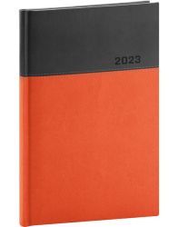 Týdenní diář Dado 2023 oranžovočerný 15×21cm