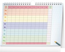 Týdenní rodinný plánovací kalendář s háčkem 2024, 30 × 21 cm
