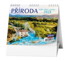 Stolní kalendář IDEÁL Příroda, hory, řeky, jezera 2024