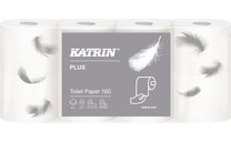 Toaletní papír KATRIN dvouvrstvý bílý 100% celulóza návin 18,5m 144út. 8ks/bal.