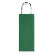Dárková taška na láhev papírová zelená
