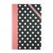 Milan notebook A5 černý s bílými puntíky, čtverečkované listy
