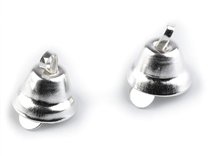 Zvonečky stříbrné průměr 11 mm 10 ks