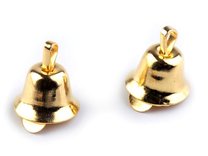 Zvonečky zlaté průměr 11 mm 10 ks