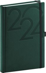 Denní diář Ajax 2024, zelený, 15 × 21 cm