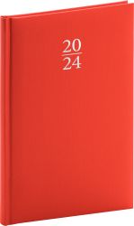Týdenní diář Capys 2024, červený, 15 × 21 cm