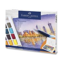 Faber Castel akvarelov barvy v sad s paletkou
