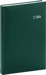Denní diář Balacron 2024, zelený, 15 × 21 cm