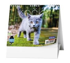 Stolní kalendář IDEÁL Kočky /s kočičími jmény/ 2024