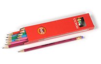 Tužky 1380 s gumou barevné leštěné