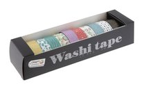 Dekorační Washi pásky šíře 1,5cm x 3m mix 10ks GE22