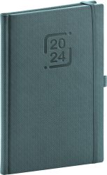Týdenní diář Catanella 2024, modrošedý, 15 × 21 cm