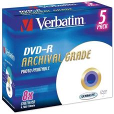 DVD-R pro archivaci dat 4,7 GB photo printable 16x jewel box/1 ks