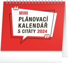 Stolní kalendář Plánovací s citáty 2024, 16,5 × 13 cm